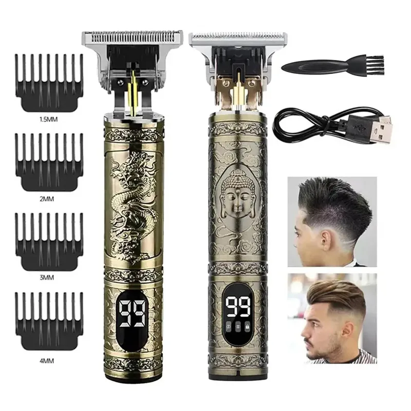 Eyebrow Razor Trimmer - Cordless Barber Clipper Set Vintage T9