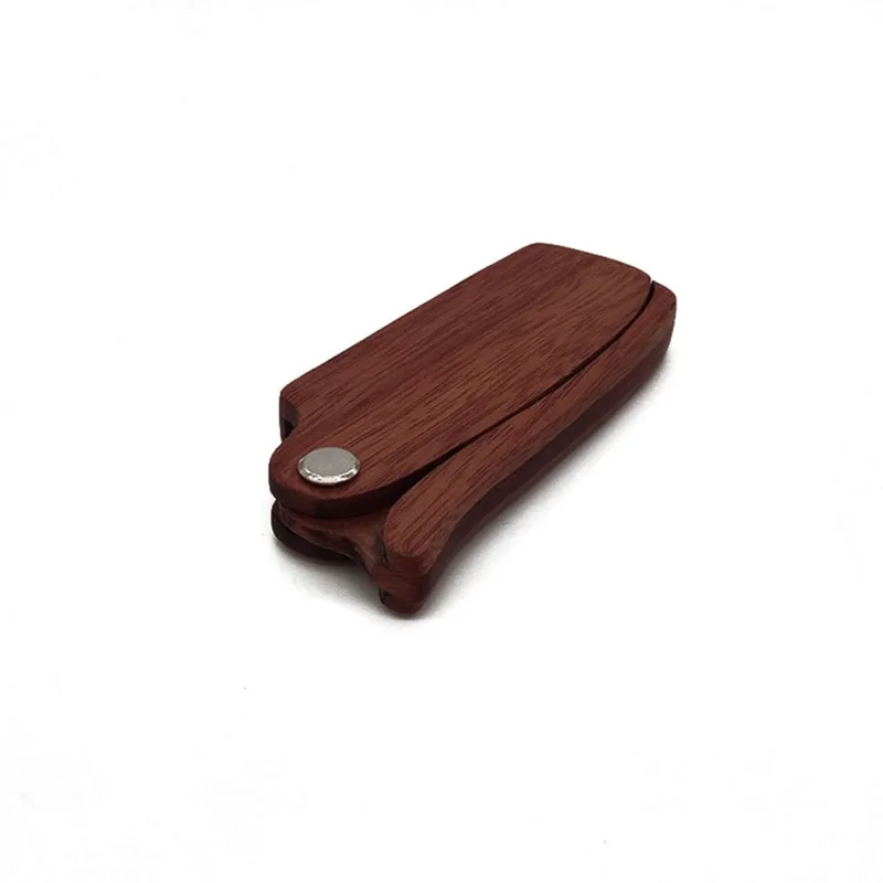Men'S Grooming Tool - Wooden Beard Comb Foldable Travel Size