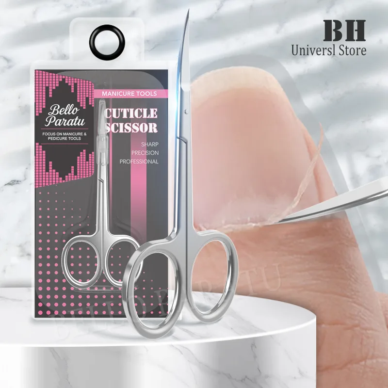 Men'S Grooming Essentials - 1Pcs Cuticle Scissors Nipper Curved Stainless