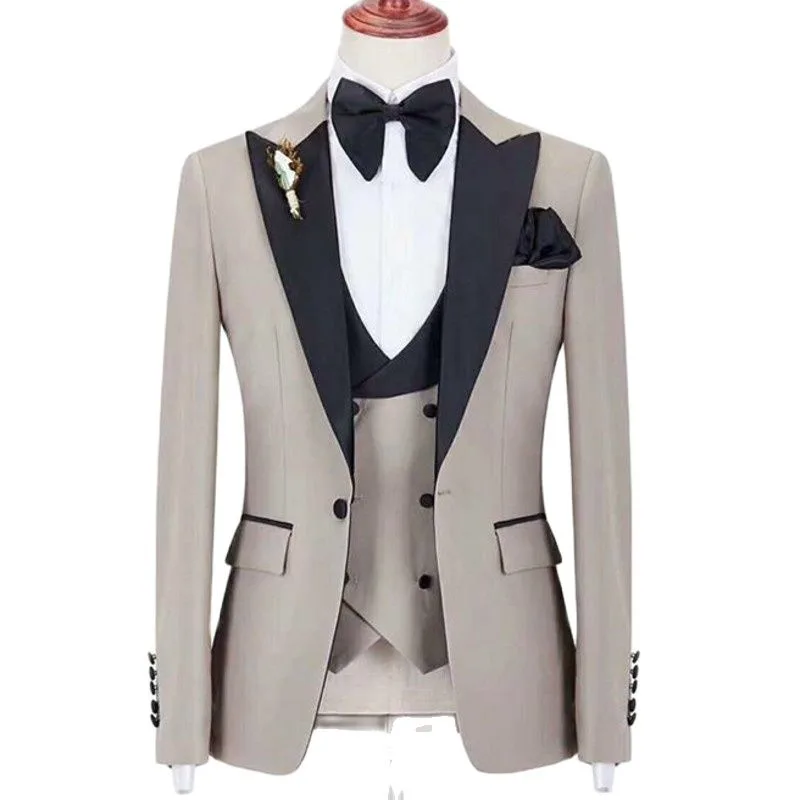 Men'S Grooming Pictures - Real Picture Beige Men's Evening Dress