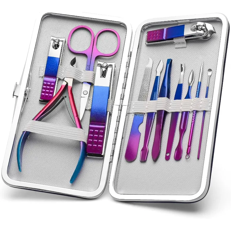 Mens Grooming Kit Gift Set - Manicure Set Nail Clippers Pedicure Kit