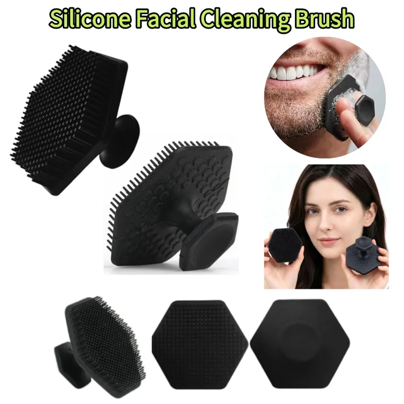 Exfoliating Scrub Mens - Silicone Facial Cleaning Brush for Men