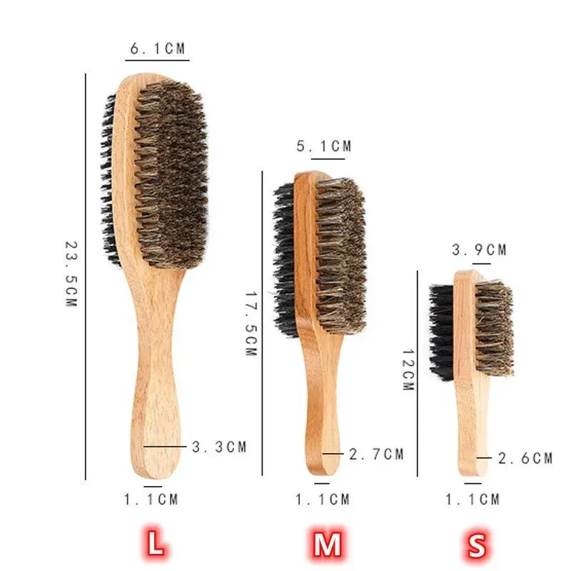 Men'S Grooming Essentials - Beard Brush with Natural Wooden Handle