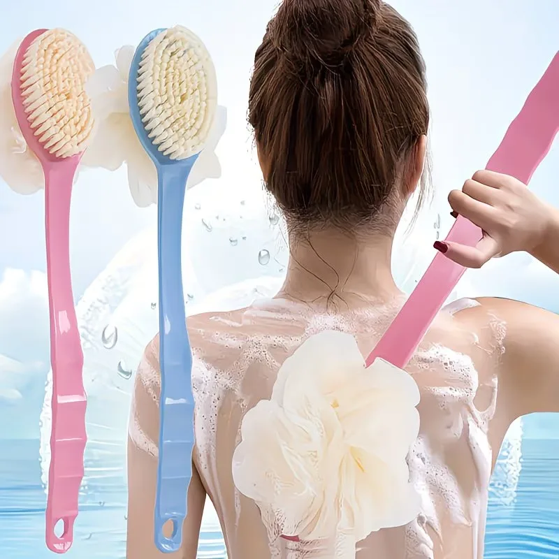 Exfoliating Scrub Mens - 2-In-1 Soft Fiber Bath Brush Gentle
