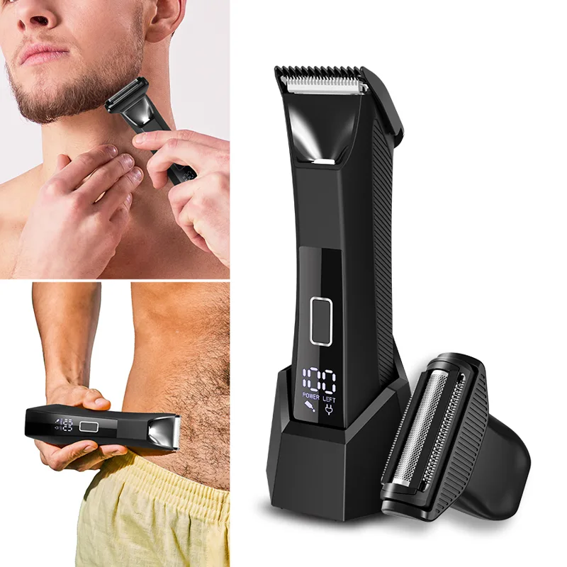 Eyebrow Razor Trimmer - IPX6 Waterproof 2-in-1 Groin/Body Trimmer -