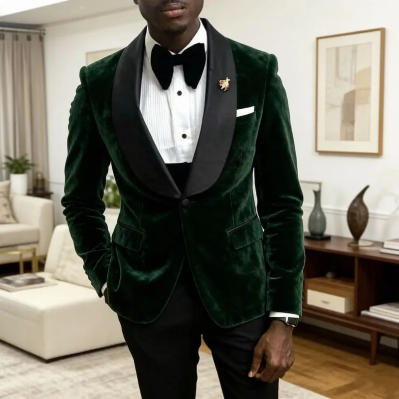 Men'S Grooming Studio - Velvet Slim Fit Suits for Men