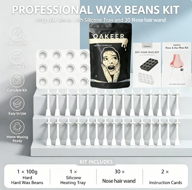 Ear Wax Remover - Complete Nose Wax Set, Reusable Silicone