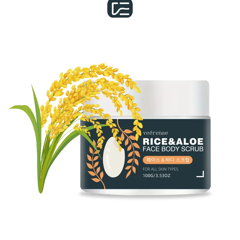 Exfoliating Scrub Mens - RICE & ALOE FACE BODY SCRUB,