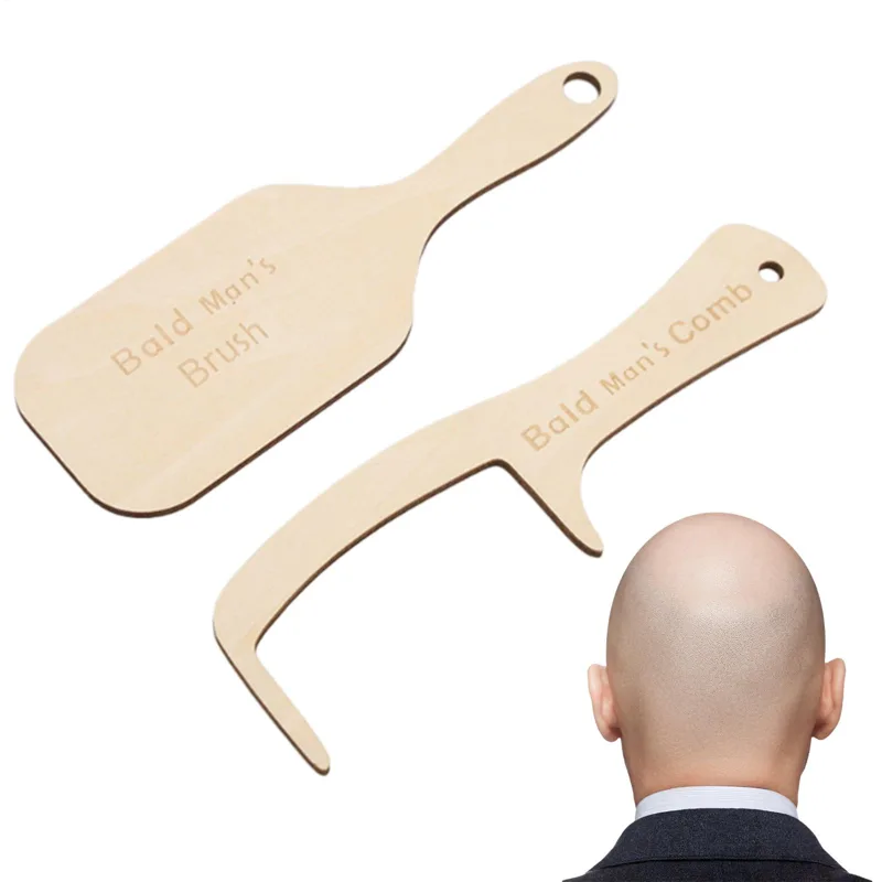 Men'S Grooming Essentials - 2pcs Funny Bald Man Grooming Tool