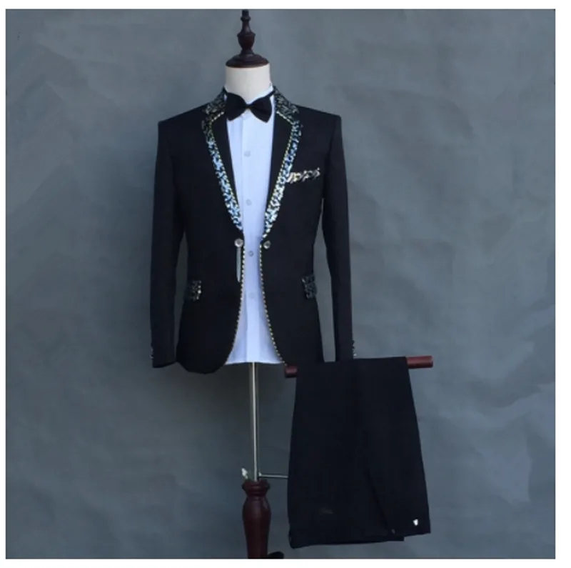 Men'S Grooming Studio - 2 piece sets stage performance Costumes