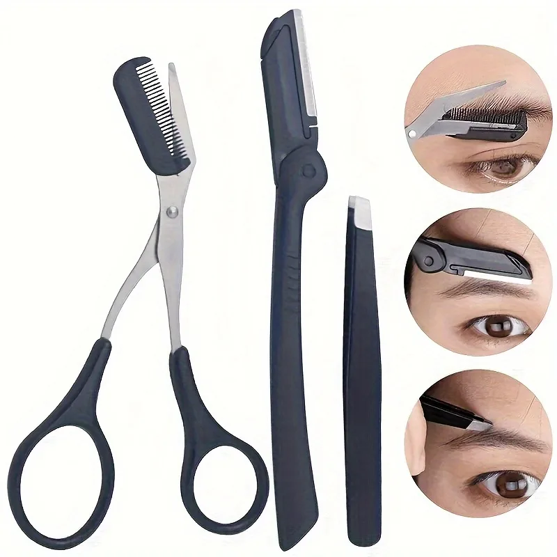 Men'S Grooming Essentials - 3pcs Set Eyebrow Kit For Women