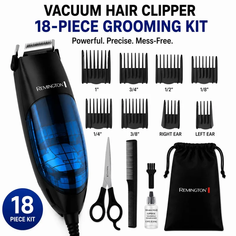 Mess-Free Vacuum Hair Clippers - Men'S Grooming Vacuum recension och pris