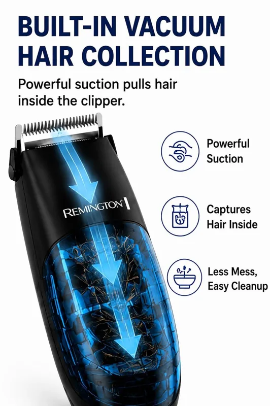 Mess-Free Vacuum Hair Clippers - Men'S Grooming Vacuum recension och pris