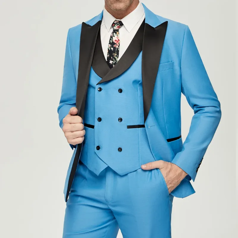 Blue Men Suits 3 Pieces  Men G - Men'S Grooming Studio recension och pris