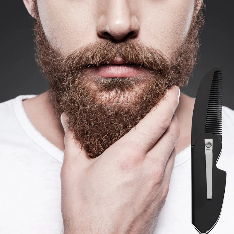 4Pcs Beard Comb Folding Pocket - Men'S Grooming Tool recension och pris