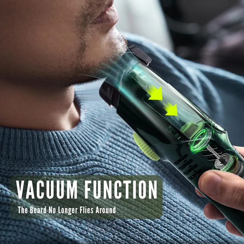 Cordless Men Beard Trimmer Rec - Men'S Grooming Vacuum recension och pris