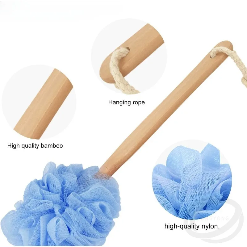 1PCS Long Handle Wooden Bath B - Exfoliating Scrub Mens recension och pris