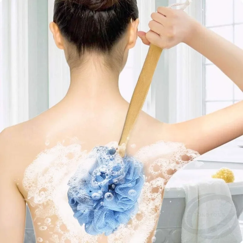 1PCS Long Handle Wooden Bath B - Exfoliating Scrub Mens recension och pris