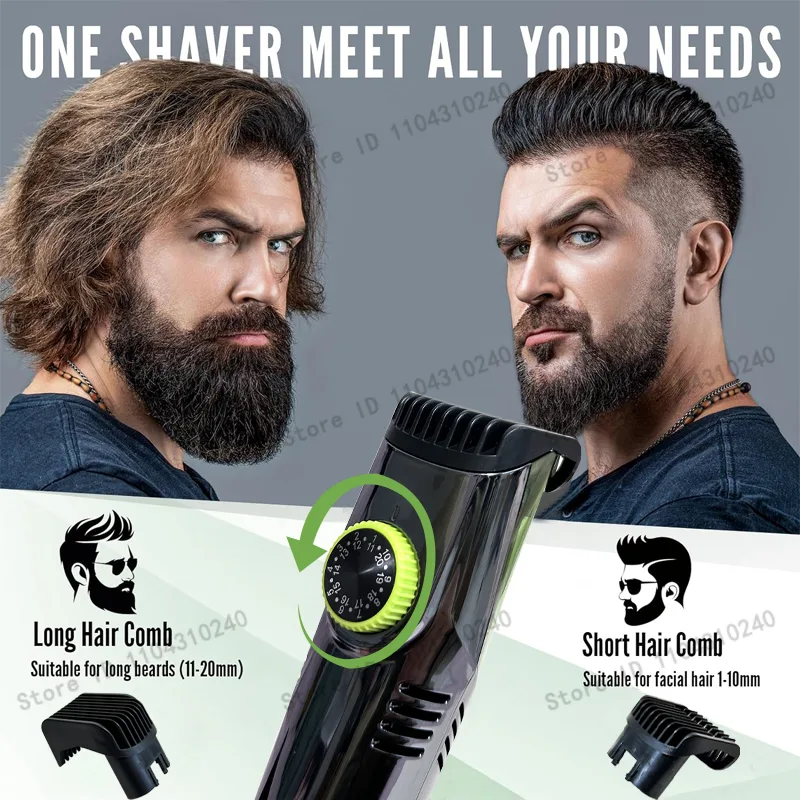 Cordless Men Beard Trimmer Rec - Men'S Grooming Vacuum recension och pris