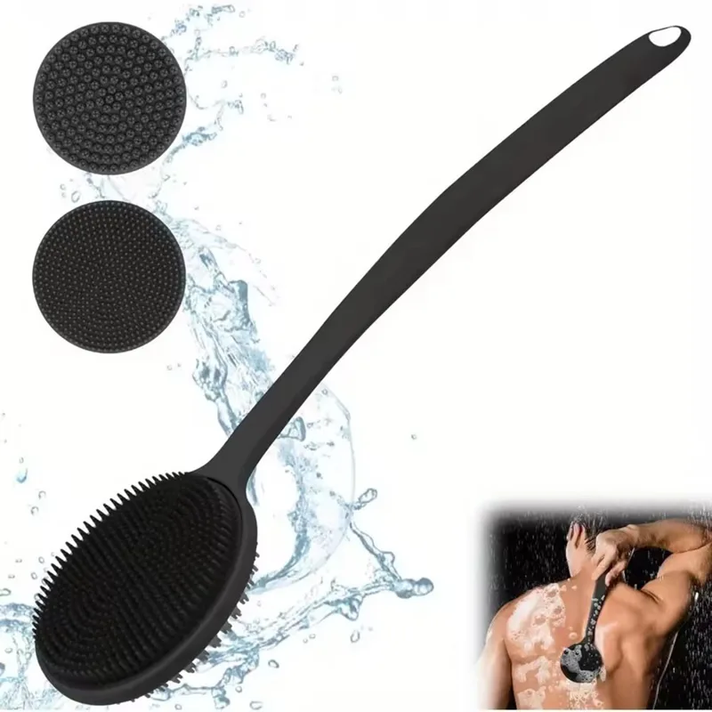 1pc Silicone Back Scrubber Bru - Exfoliating Scrub Mens recension och pris