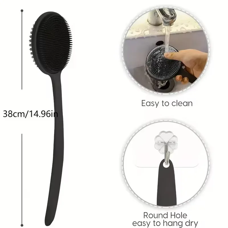 1pc Silicone Back Scrubber Bru - Exfoliating Scrub Mens recension och pris