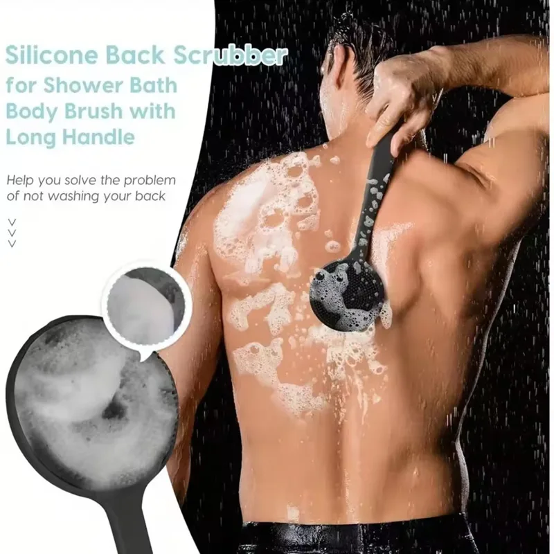 1pc Silicone Back Scrubber Bru - Exfoliating Scrub Mens recension och pris