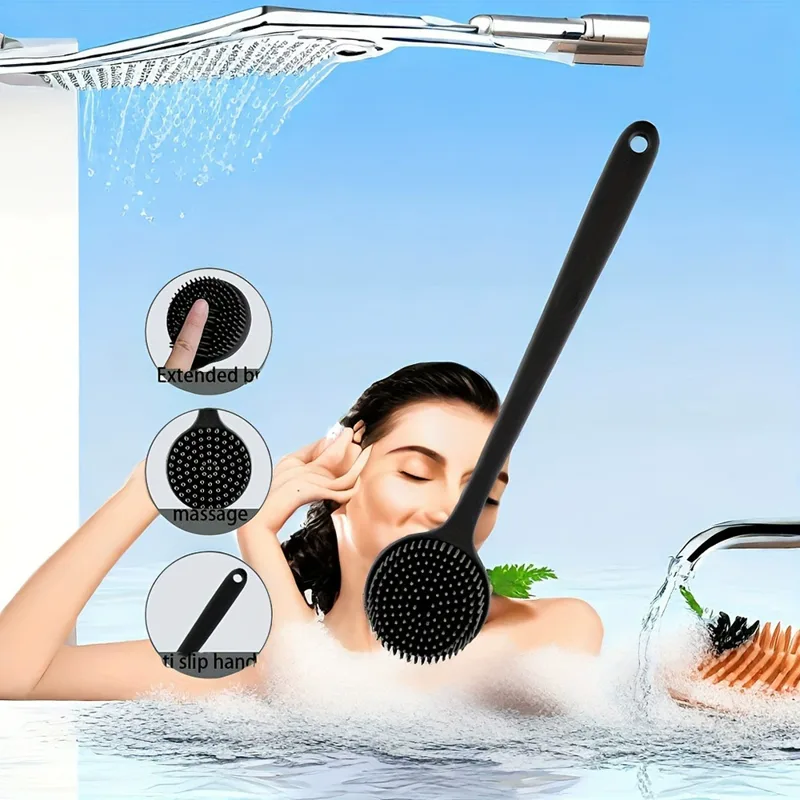 1pc Silicone Back Scrubber Bru - Exfoliating Scrub Mens recension och pris