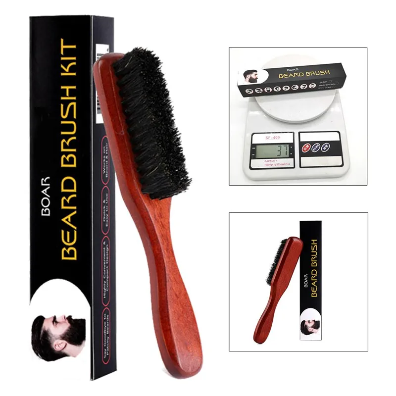 Beard Brush for Men Wooden Bri - Men Grooming Home recension och pris