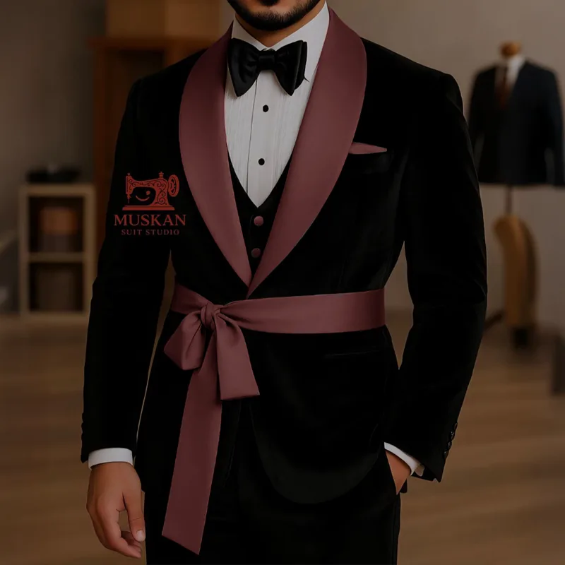 Black Velvet 3 Piece Suit for  - Men'S Grooming Studio recension och pris