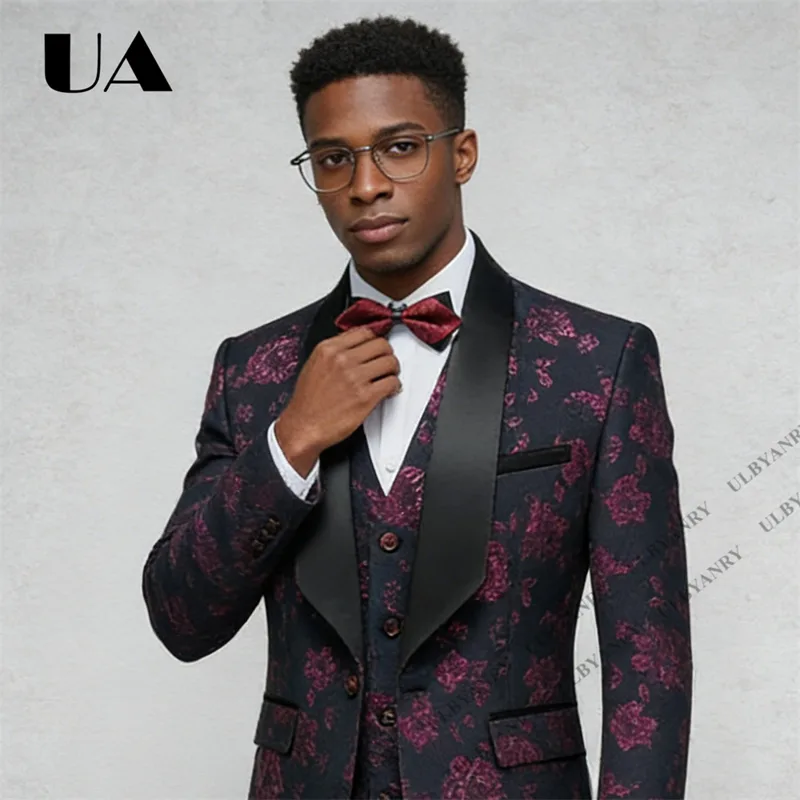 ULBYANRY Floral Jacquard Suit  - Men'S Grooming Pictures recension och pris