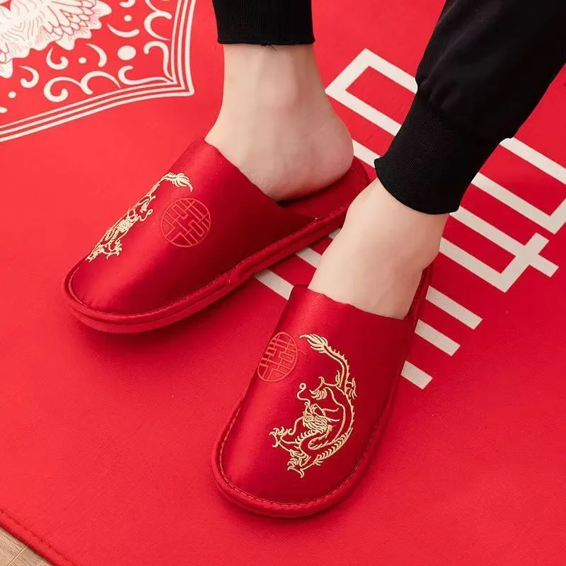 Men Silk Baotou Red Wedding Sl - Men Grooming Home recension och pris