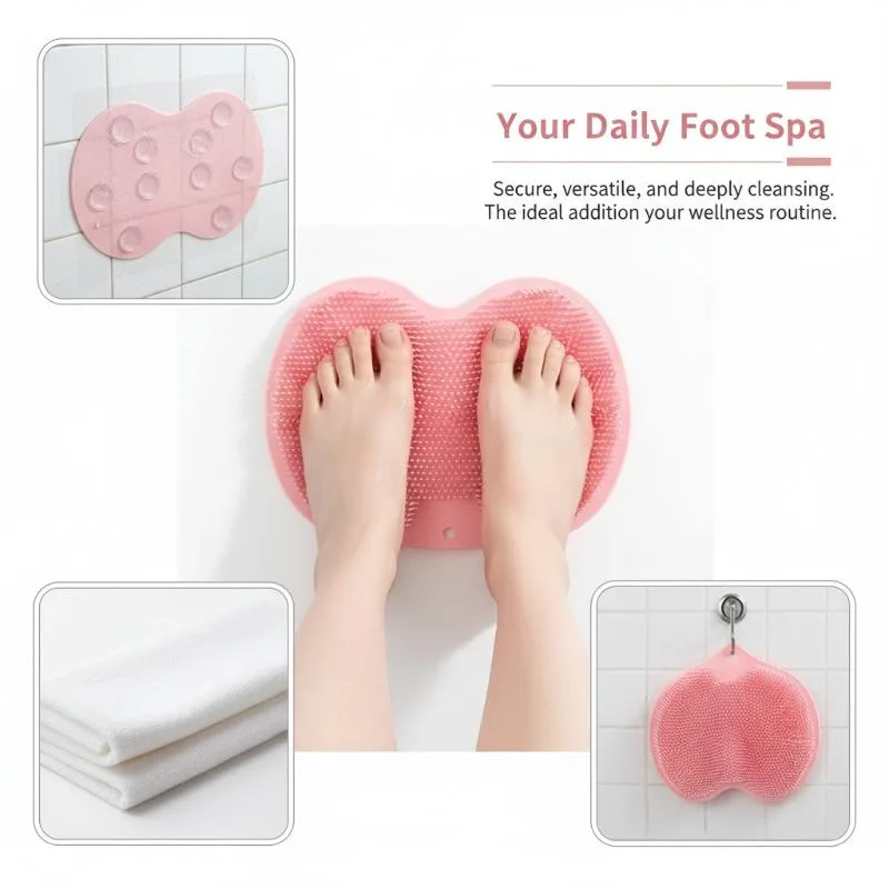 Shower Foot Scrubber Mat Back  - Exfoliating Scrub Mens recension och pris