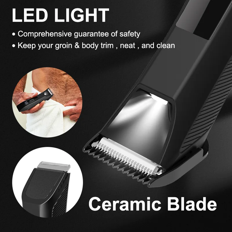 IPX6 Waterproof 2-in-1 Groin/B - Eyebrow Razor Trimmer recension och pris