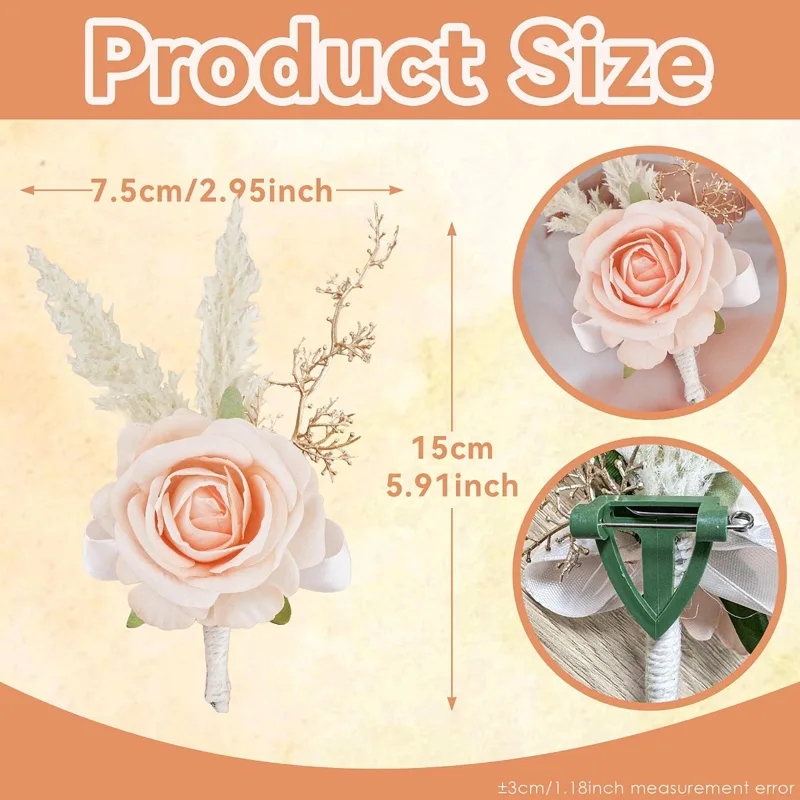 Elegant Rose Boutonniere Handm - Men Grooming Home recension och pris