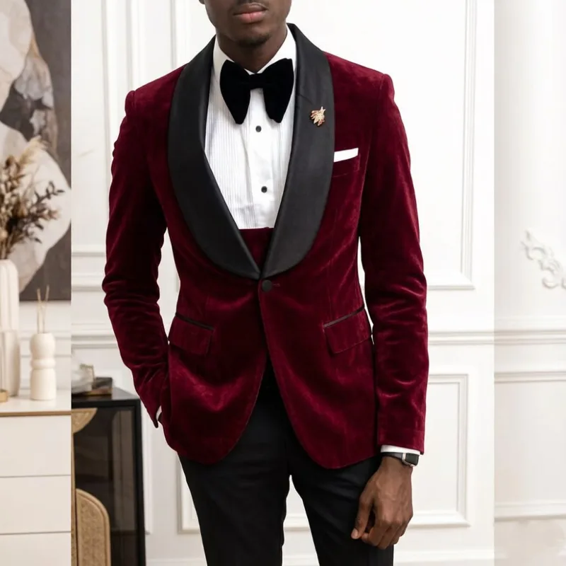 Velvet Slim Fit Suits for Men  - Men'S Grooming Studio recension och pris